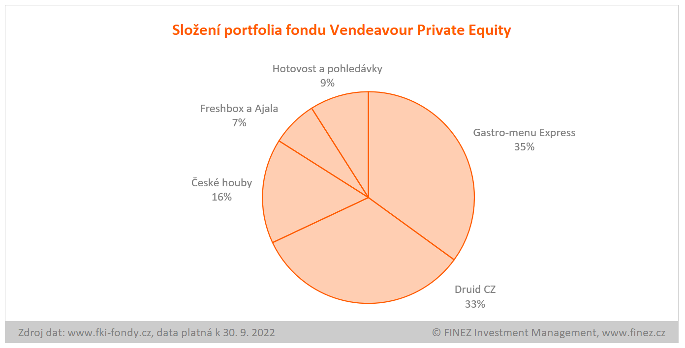 Vendeavour Private Equity Fund - složení portfolia
